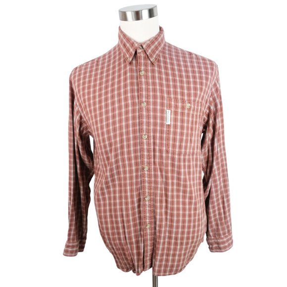 Columbia Authentic Issue Mens M Plaid Long Sleeve Shirt Vintage Y2K - Picture 2 of 12